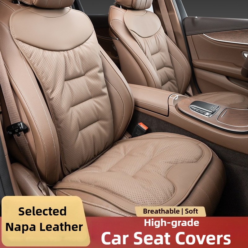 Leather Car Seat Covers Full Set Universal - Soft Nappa Leather Car Seat Covers