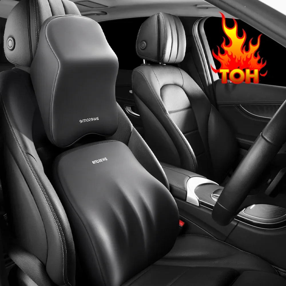 NEW Car Lumbar Back Support He - Memory Foam Car Neck Pillow Lumbar Support recension och pris