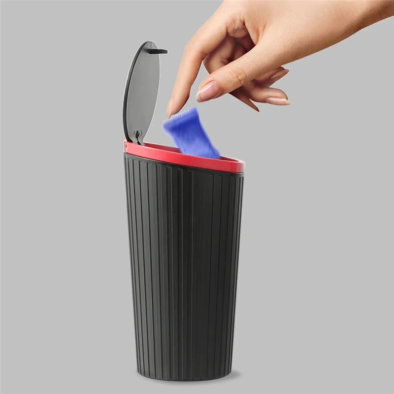 A60E-Press Type Car Trash Can  - Waterproof Car Trash Can With Lid recension och pris