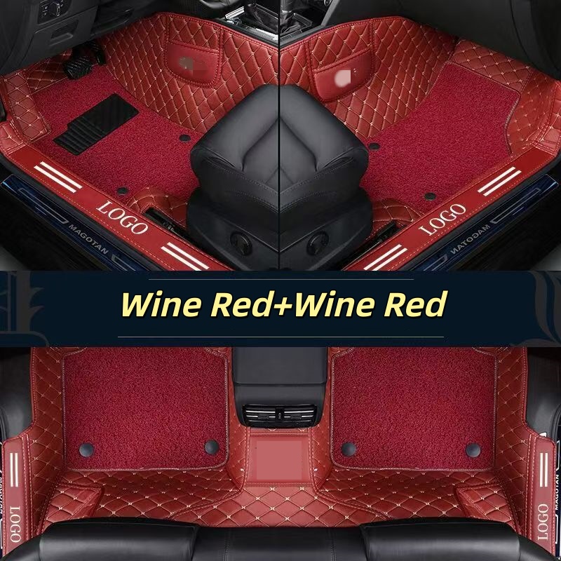 Luxury PVC Leather Full Covera - Car Floor Mats Universal Waterproof Leather recension och pris
