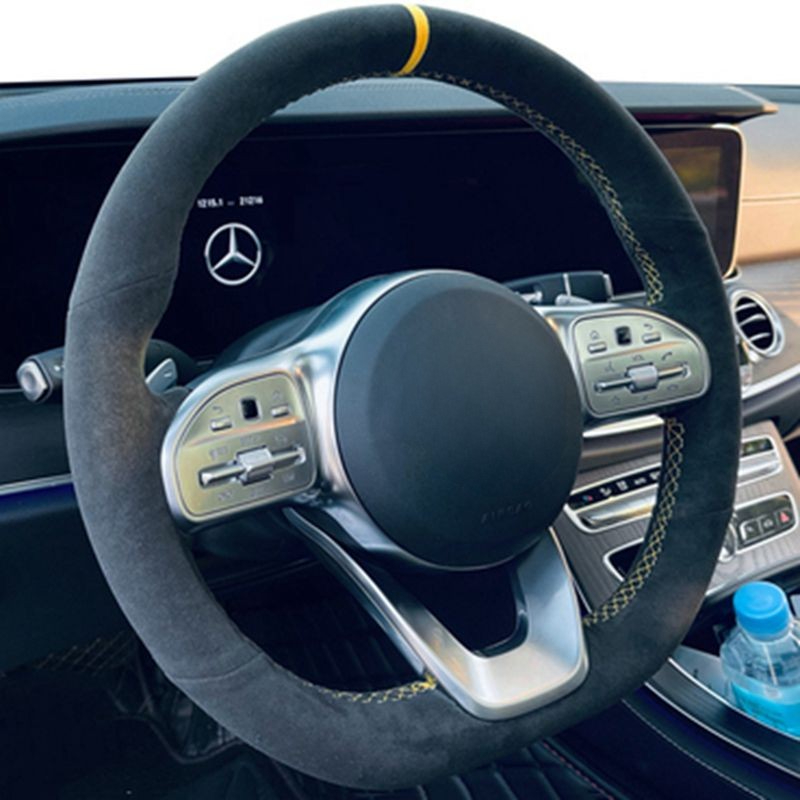 Anti-Slip  Black Suede Braid C - Car Steering Wheel Cover Anti Slip Breathable recension och pris