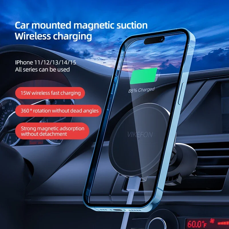 Car Air Outlet Wireless Charge - Magnetic Phone Holder For Car Vent recension och pris