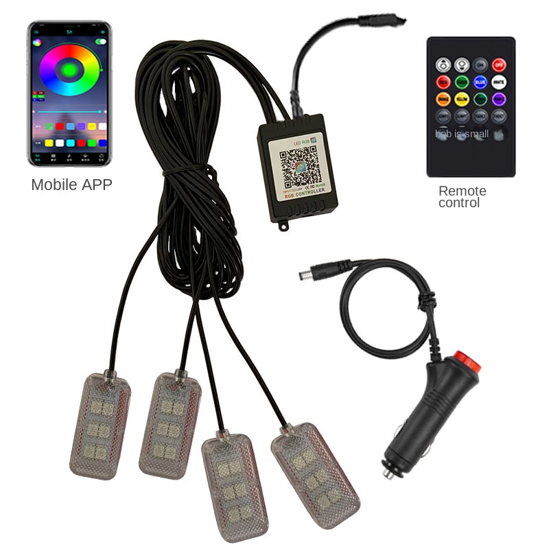 Neon Dual control LED Car Inte - Led Ambient Interior Car Lights App Control recension och pris