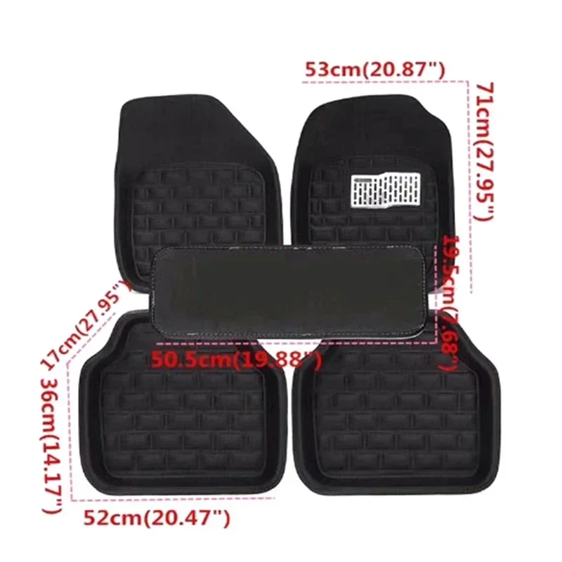 NEW Luxury Leather Car Floor M - Car Floor Mats Universal Waterproof Leather recension och pris