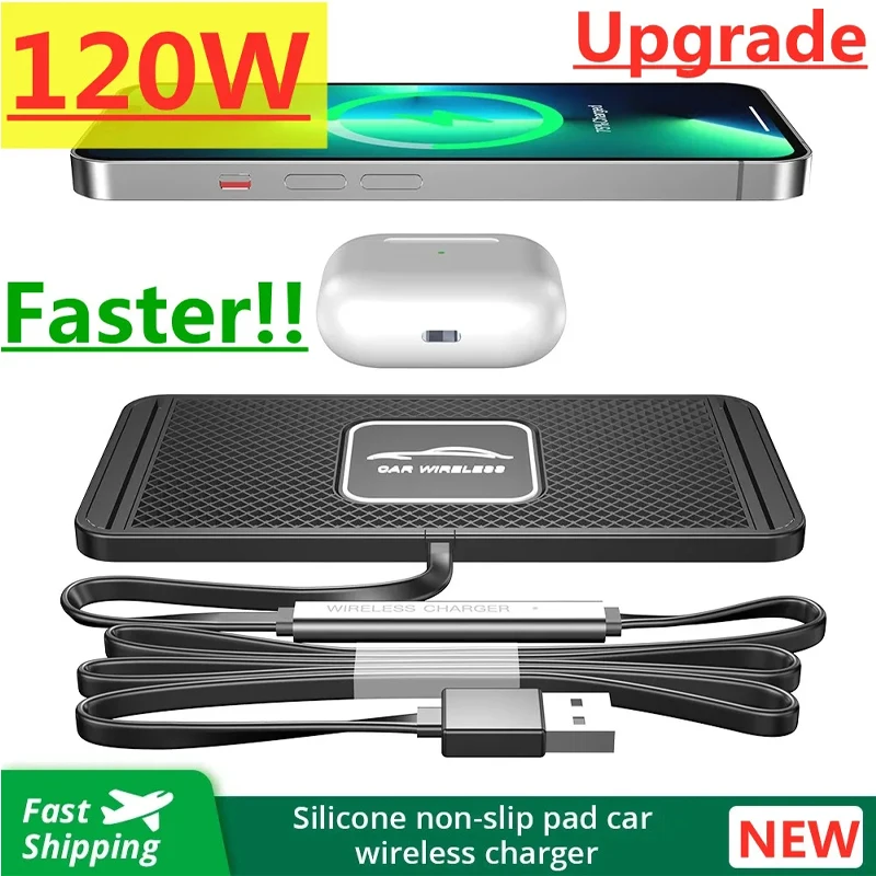 Silicone Pad Stand Wireless Ch - Wireless Car Charger Mount Fast Charging recension och pris